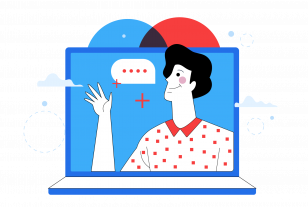 Ilustración de formación virtual
