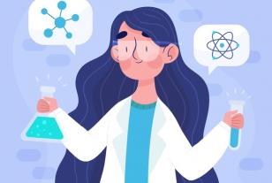 Mujer joven científica