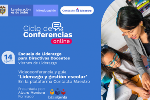 Docente ayudando a un estudiante en sus labores de aprendizaje