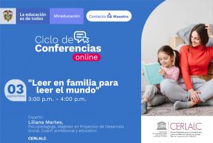 Ecard invitación webinar leer en familia