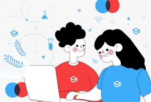Ilustración dos personas participantes de formación virtual
