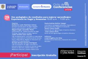 Ecard invitación webinar uso pedagógico de resultados para mejorar aprendizajes