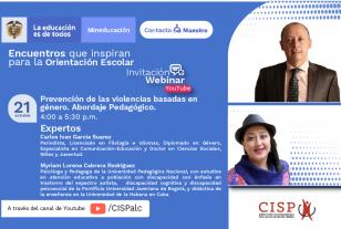 Ecard invitación webinar prevención de las violencias basadas en género