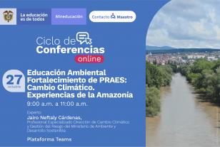 Ecard invitación webinar educación ambiental 27 de octubre