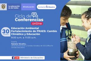 Ecard invitación webinar educación ambiental 30 de octubre