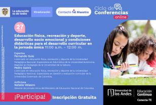 Ecard webinar educación física Jornada Única