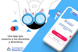 Ilustración dispositivo móvil con interfaz de Contacto Maestro