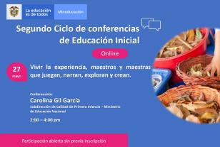 Fotografía de varias manos. Ecard webinar 27 de mayo primera infancia