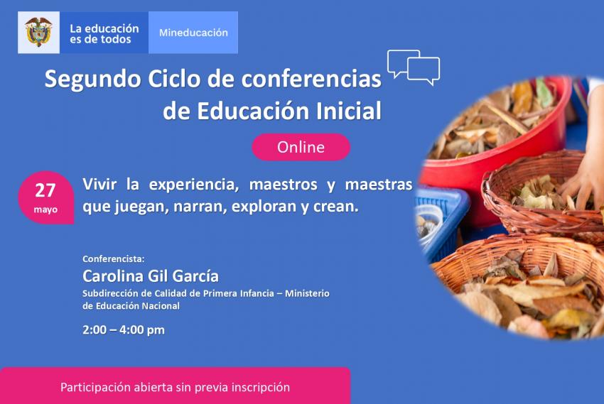 Fotografía de varias manos. Ecard webinar 27 de mayo primera infancia
