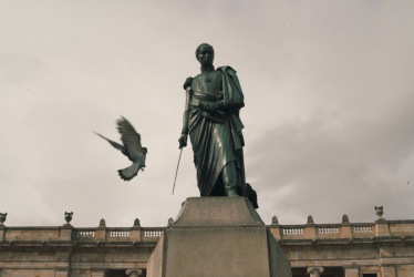 Escultura de Simón Bolívar en Bogotá.